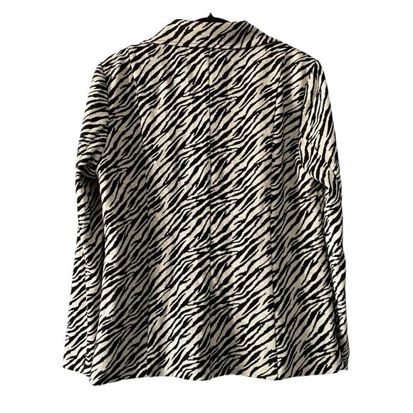 Cato Jacket Blazer Zebra Striped Button Up Animal Print Safari Size Large NWT - Picture 3 of 14